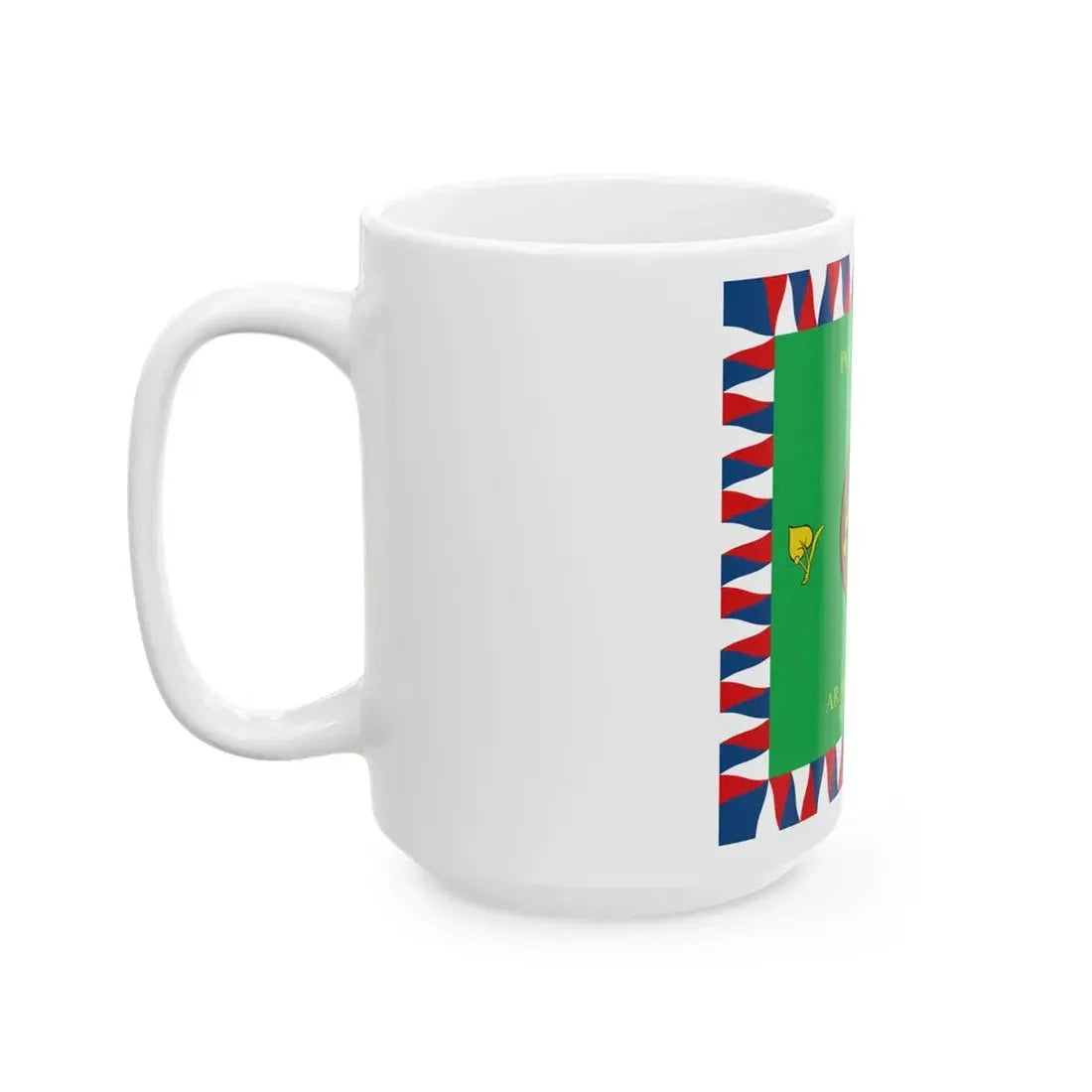 Flag of the Czech Land Force (Czech Republic) White Coffee Mug - Go Mug Yourself