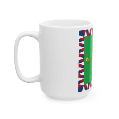 Flag of the Czech Land Force (Czech Republic) White Coffee Mug - Go Mug Yourself