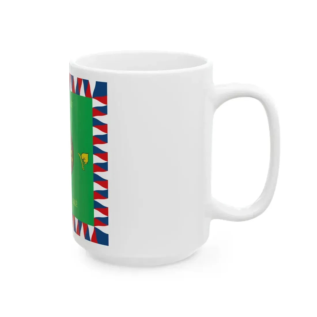 Flag of the Czech Land Force (Czech Republic) White Coffee Mug - Go Mug Yourself