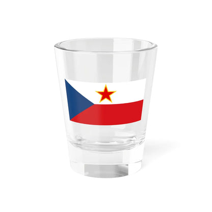 Flag Of The Czech Minority In Yugoslavia (Slovakia) Shot Glass 1.5oz 1.5oz - Go Mug Yourself
