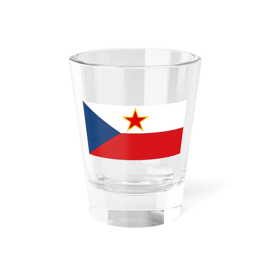 Flag Of The Czech Minority In Yugoslavia (Slovakia) Shot Glass 1.5oz 1.5oz - Go Mug Yourself