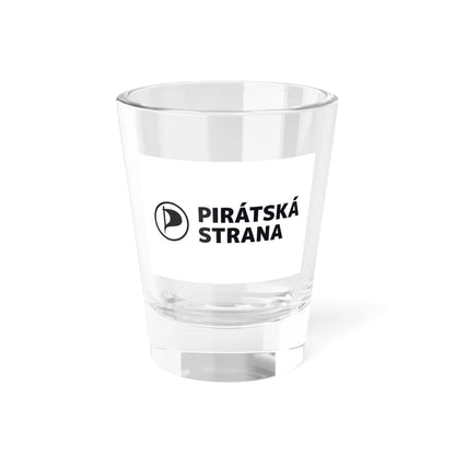 Flag of the Czech Pirate Party (Czech Republic) Shot Glass 1.5oz 1.5oz - Go Mug Yourself