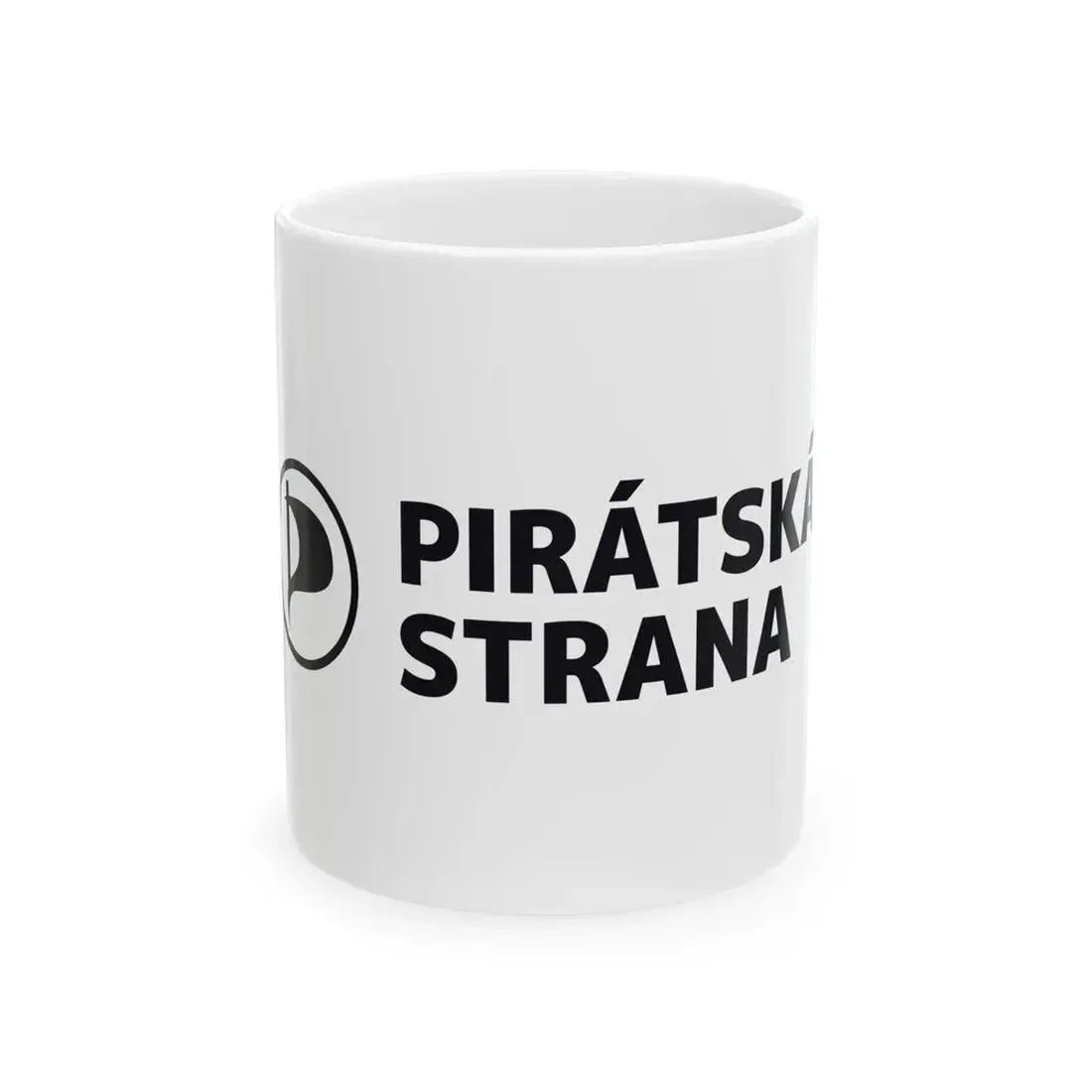 Flag of the Czech Pirate Party (Czech Republic) White Coffee Mug 11oz - Go Mug Yourself