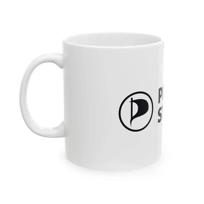 Flag of the Czech Pirate Party (Czech Republic) White Coffee Mug - Go Mug Yourself