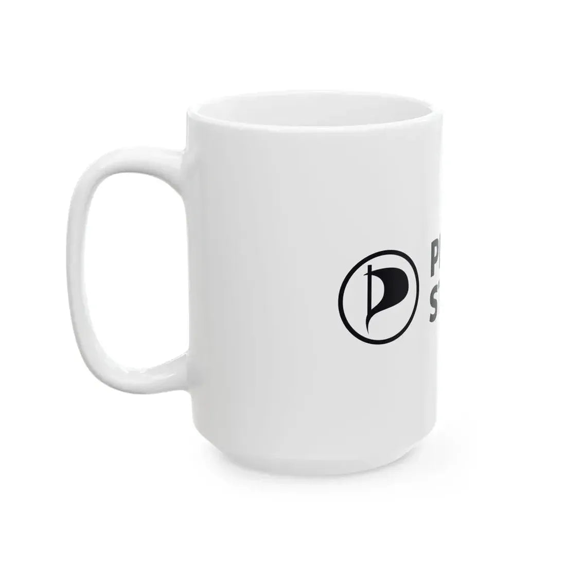 Flag of the Czech Pirate Party (Czech Republic) White Coffee Mug - Go Mug Yourself