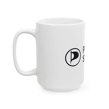 Flag of the Czech Pirate Party (Czech Republic) White Coffee Mug - Go Mug Yourself