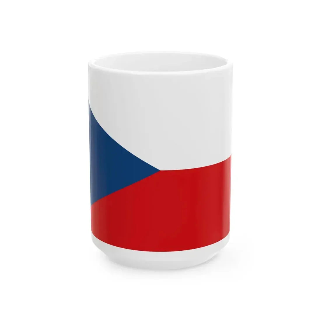 Flag of the Czech Republic 16-9 (Czech Republic) White Coffee Mug 15oz - Go Mug Yourself