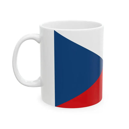 Flag of the Czech Republic 16-9 (Czech Republic) White Coffee Mug - Go Mug Yourself