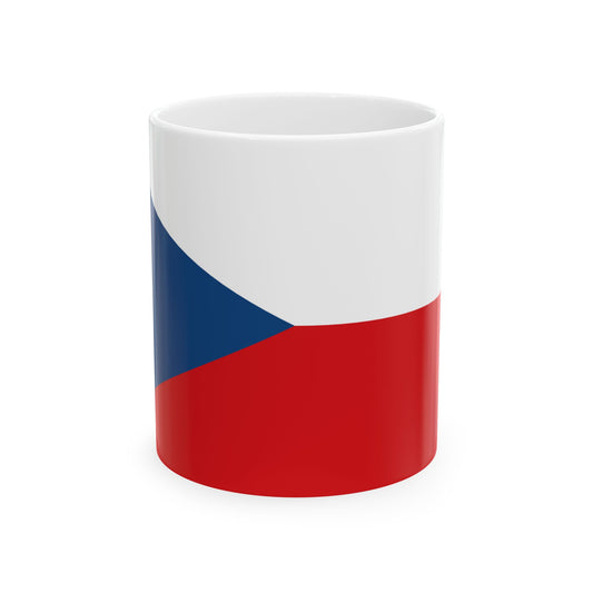 Flag of the Czech Republic 2-1 (Czech Republic) White Coffee Mug-11oz-Go Mug Yourself