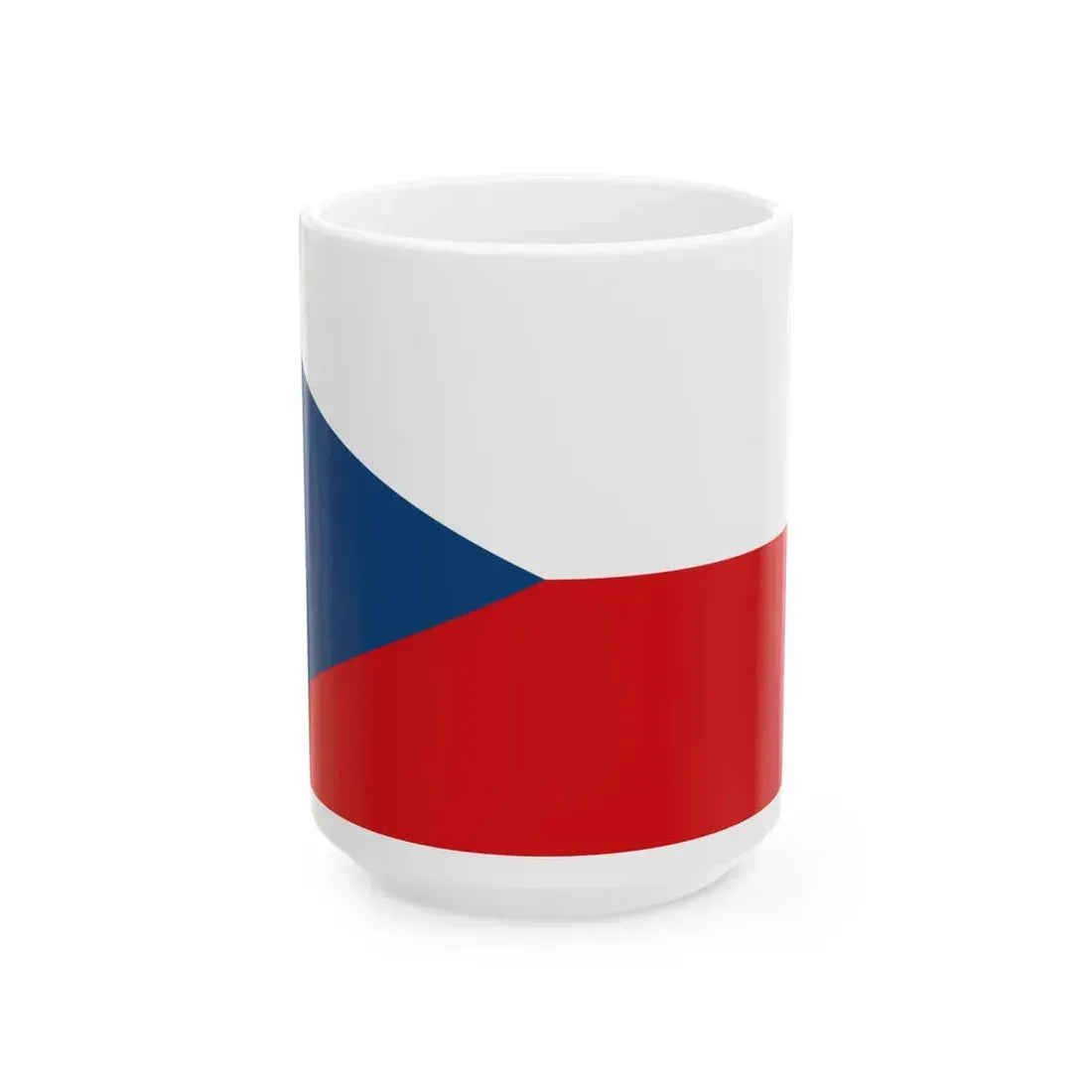 Flag of the Czech Republic 2-1 (Czech Republic) White Coffee Mug 15oz - Go Mug Yourself