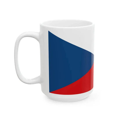 Flag of the Czech Republic 2-1 (Czech Republic) White Coffee Mug - Go Mug Yourself