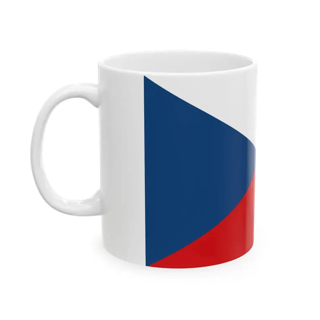 Flag of the Czech Republic 5-3 (Czech Republic) White Coffee Mug - Go Mug Yourself