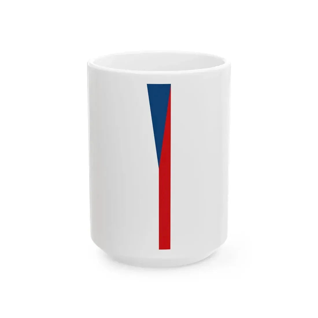 Flag of the Czech Republic abnormal vertical hoisting (Czech Republic) White Coffee Mug 15oz - Go Mug Yourself
