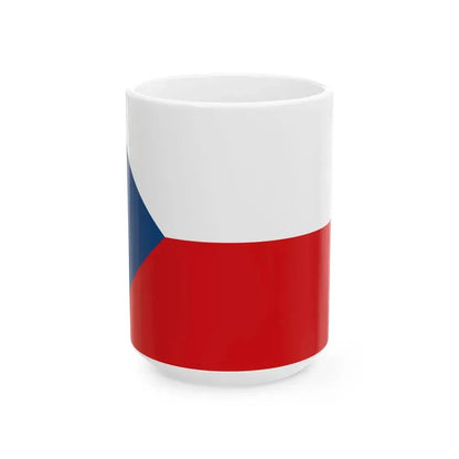 Flag of the Czech Republic alt (Czech Republic) White Coffee Mug 15oz - Go Mug Yourself