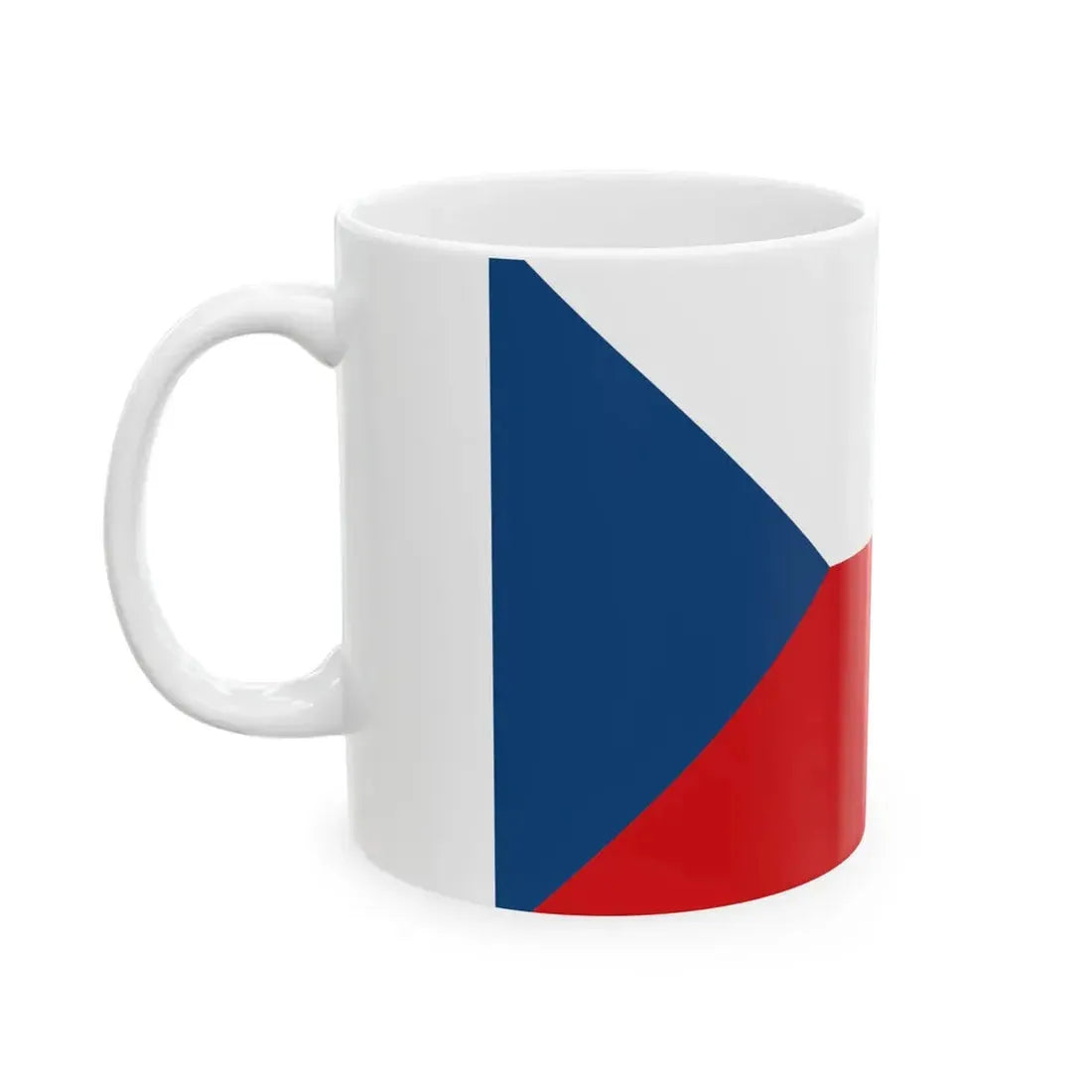 Flag of the Czech Republic alt (Czech Republic) White Coffee Mug - Go Mug Yourself