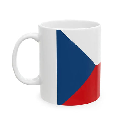 Flag of the Czech Republic alt (Czech Republic) White Coffee Mug - Go Mug Yourself