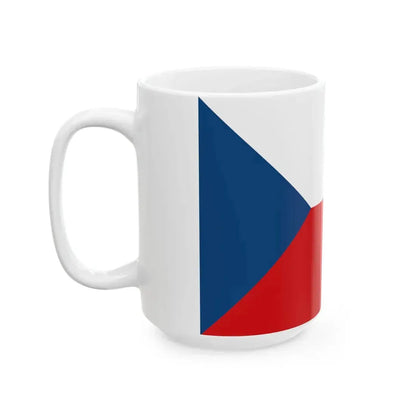 Flag of the Czech Republic alt (Czech Republic) White Coffee Mug - Go Mug Yourself