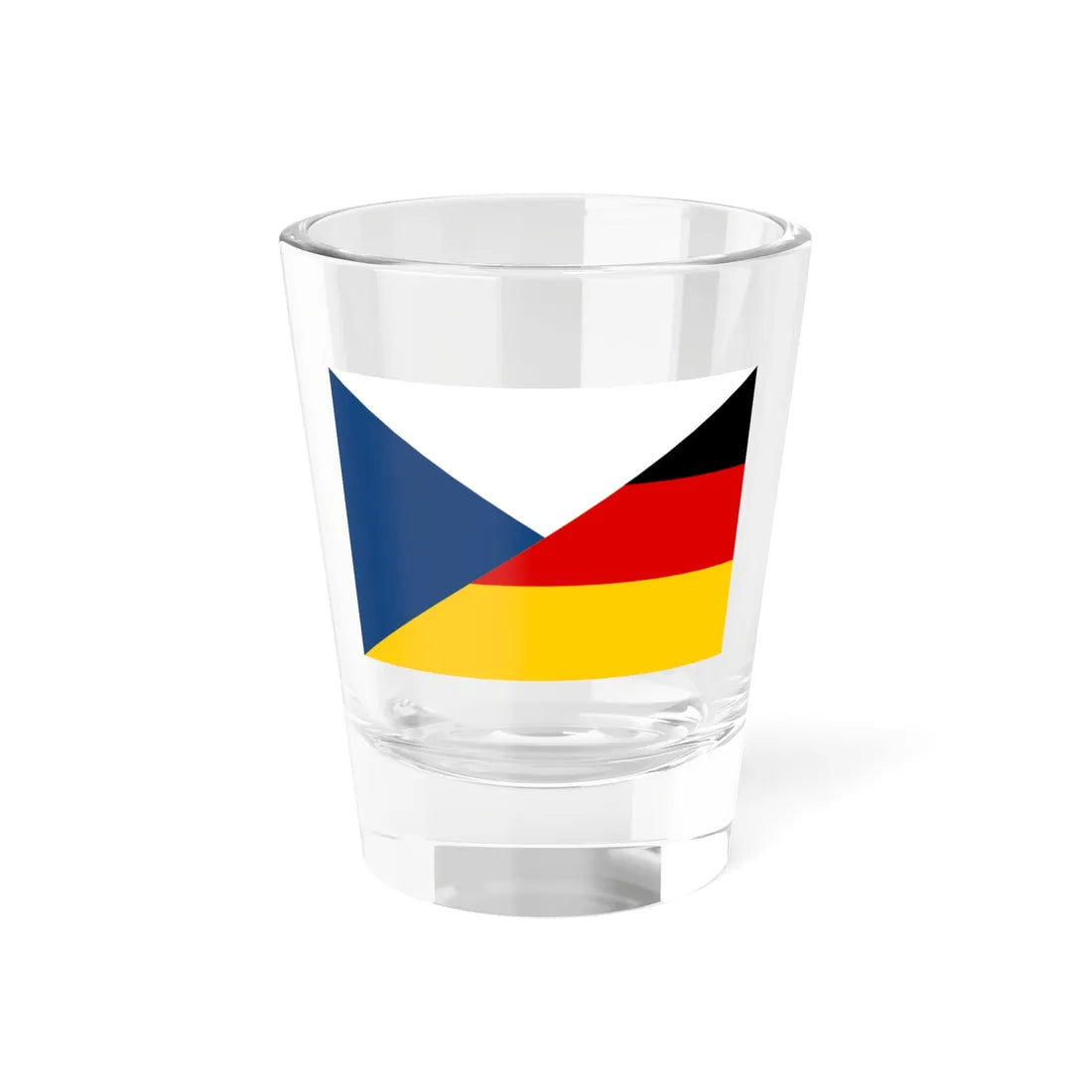 Flag of the Czech Republic and Germany (Czech Republic) Shot Glass 1.5oz 1.5oz - Go Mug Yourself