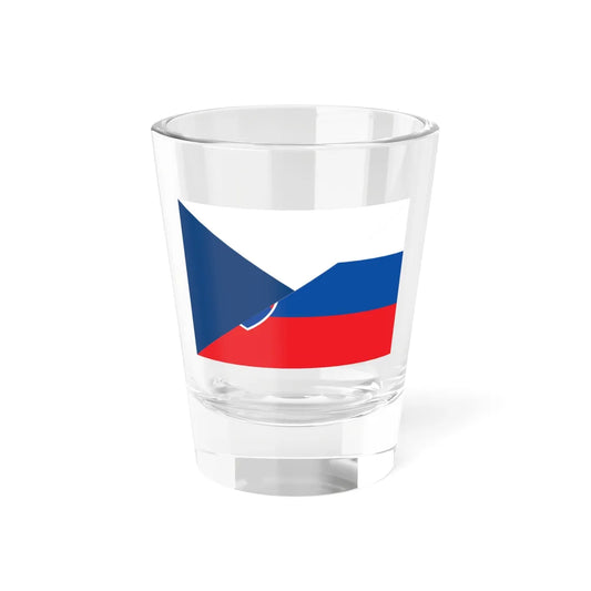 Flag of the Czech Republic and Slovakia (Czech Republic) Shot Glass 1.5oz 1.5oz - Go Mug Yourself
