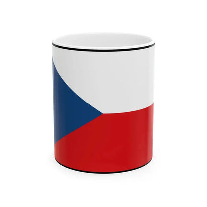 Flag of the Czech Republic bordered (Czech Republic) White Coffee Mug 11oz - Go Mug Yourself