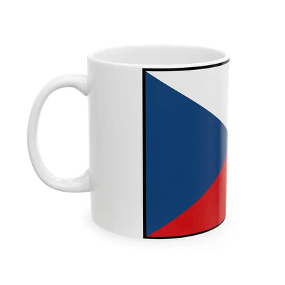 Flag of the Czech Republic bordered (Czech Republic) White Coffee Mug - Go Mug Yourself