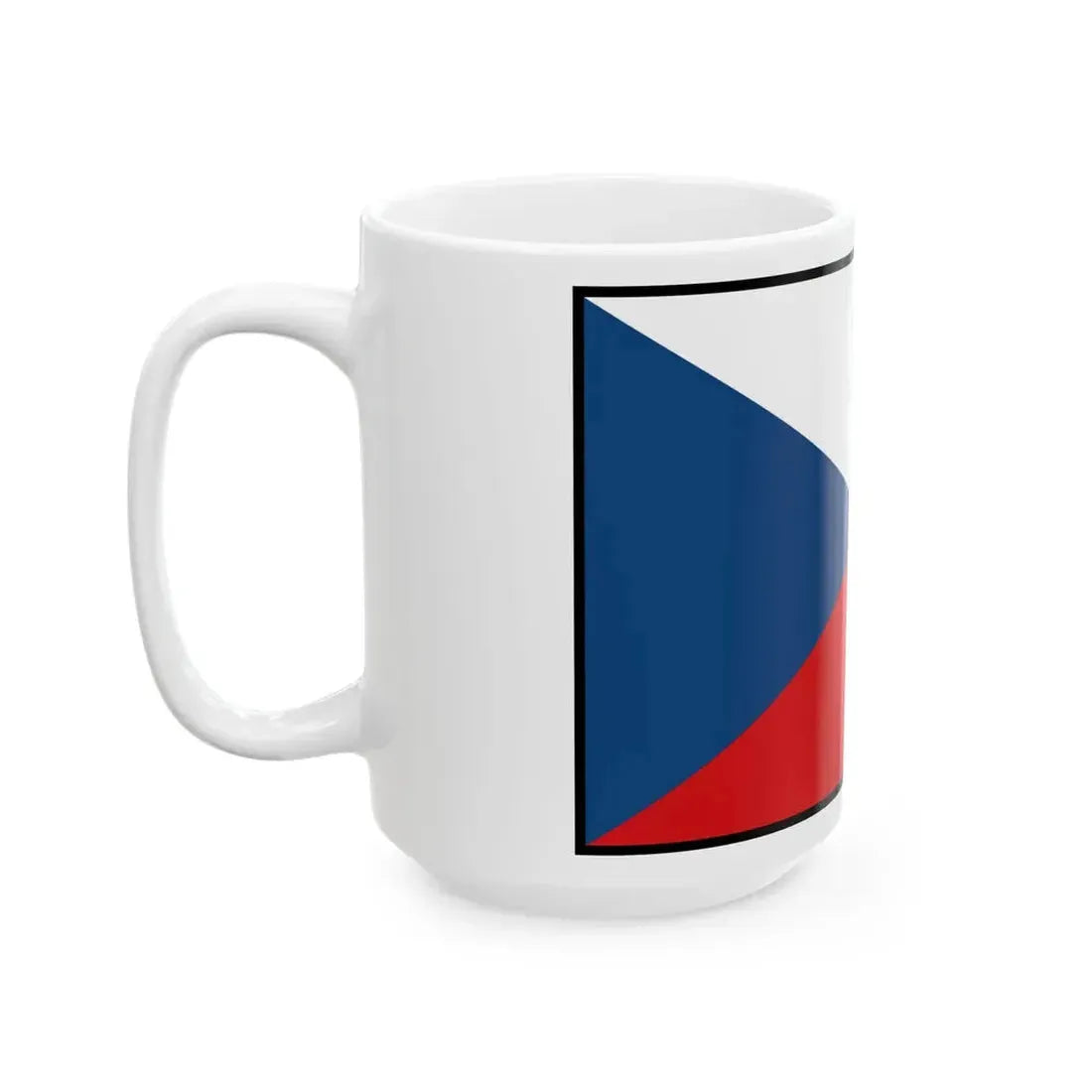 Flag of the Czech Republic bordered (Czech Republic) White Coffee Mug - Go Mug Yourself