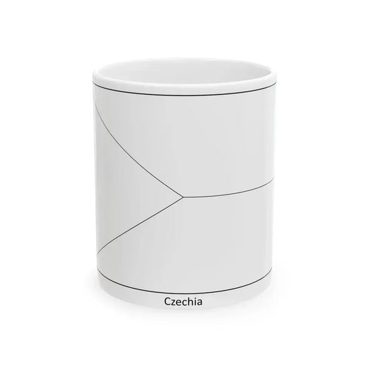 Flag of the Czech Republic colouring page (Czech Republic) White Coffee Mug 11oz - Go Mug Yourself