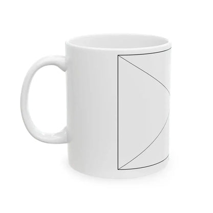 Flag of the Czech Republic colouring page (Czech Republic) White Coffee Mug - Go Mug Yourself