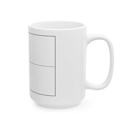 Flag of the Czech Republic colouring page (Czech Republic) White Coffee Mug - Go Mug Yourself