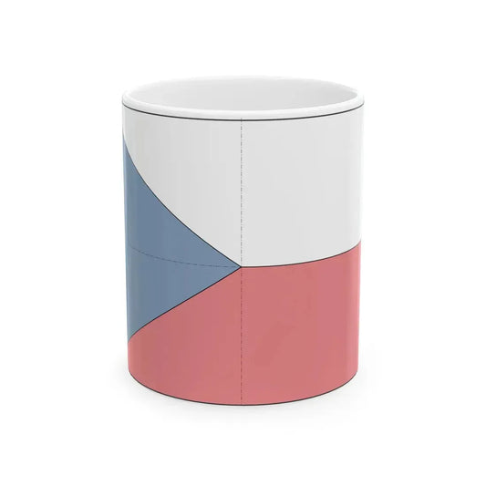 Flag of the Czech Republic construction sheet (Czech Republic) White Coffee Mug 11oz - Go Mug Yourself