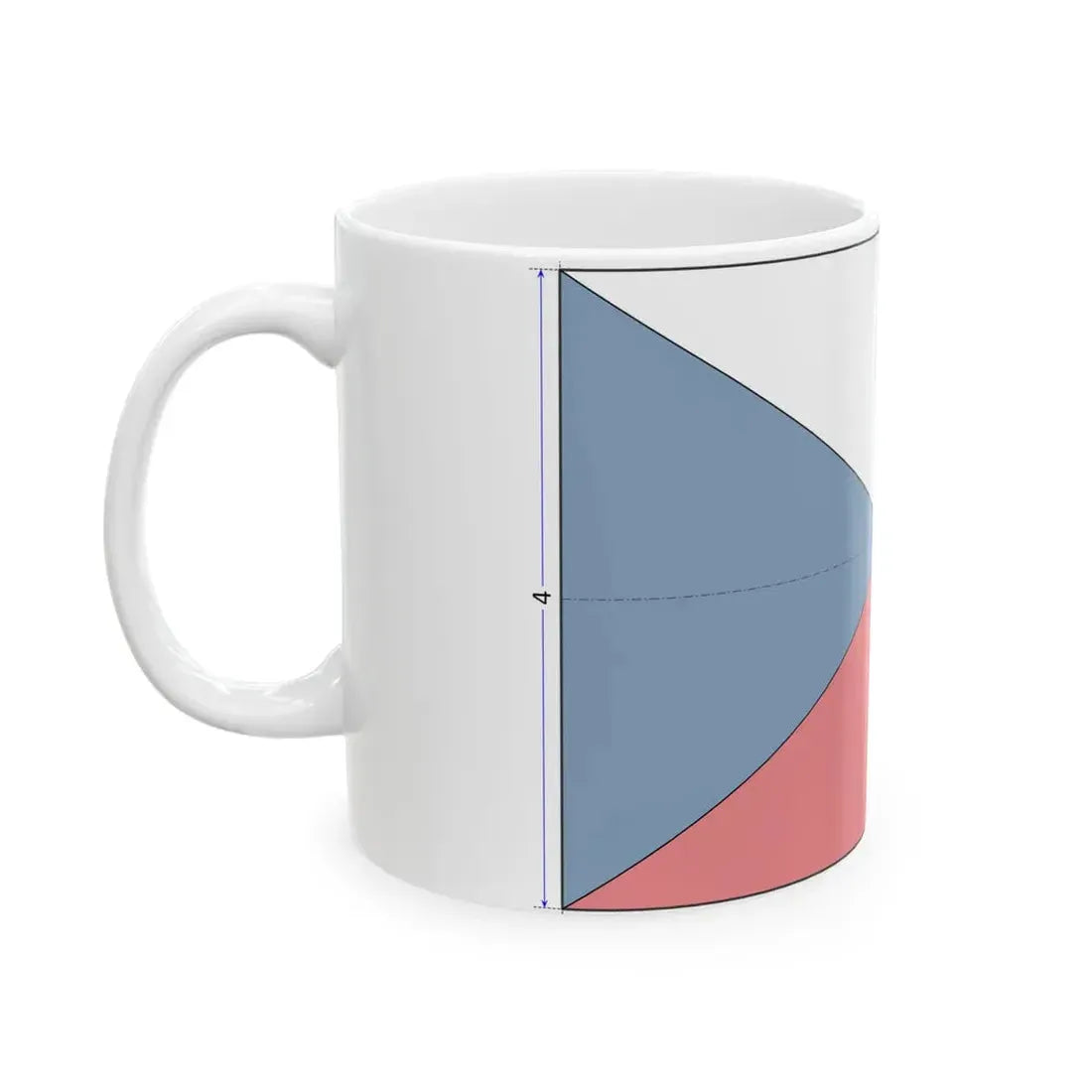 Flag of the Czech Republic construction sheet (Czech Republic) White Coffee Mug - Go Mug Yourself
