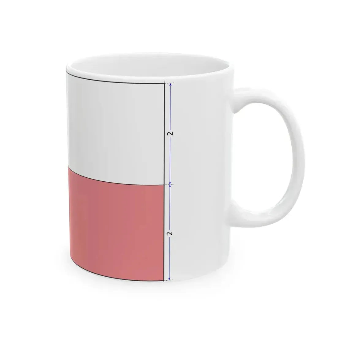 Flag of the Czech Republic construction sheet (Czech Republic) White Coffee Mug - Go Mug Yourself