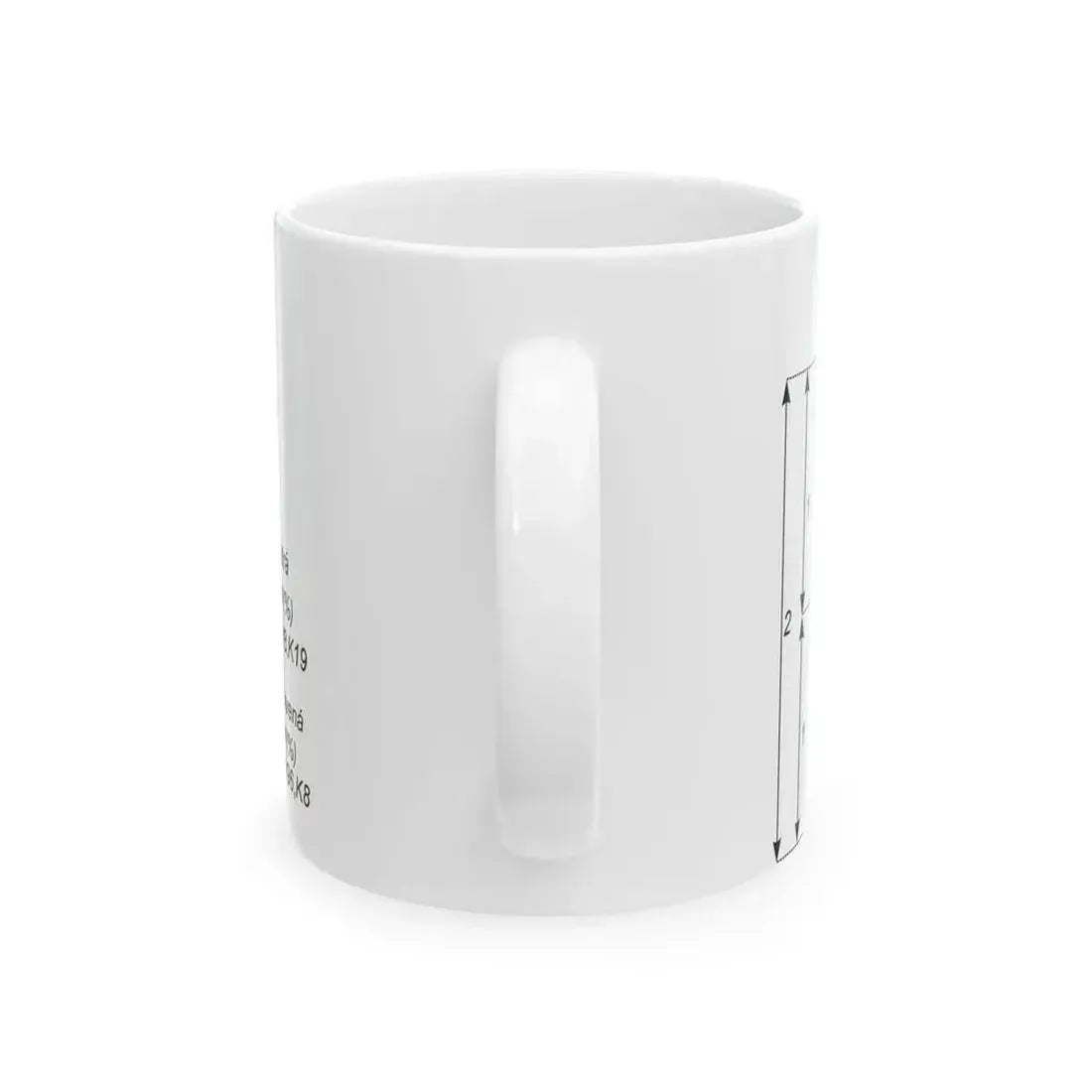 Flag of the Czech Republic - dimensions - cs (Czech Republic) White Coffee Mug - Go Mug Yourself