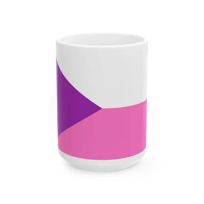 Flag of the Czech Republic Vaporwave pink edition (Czech Republic) White Coffee Mug 15oz - Go Mug Yourself