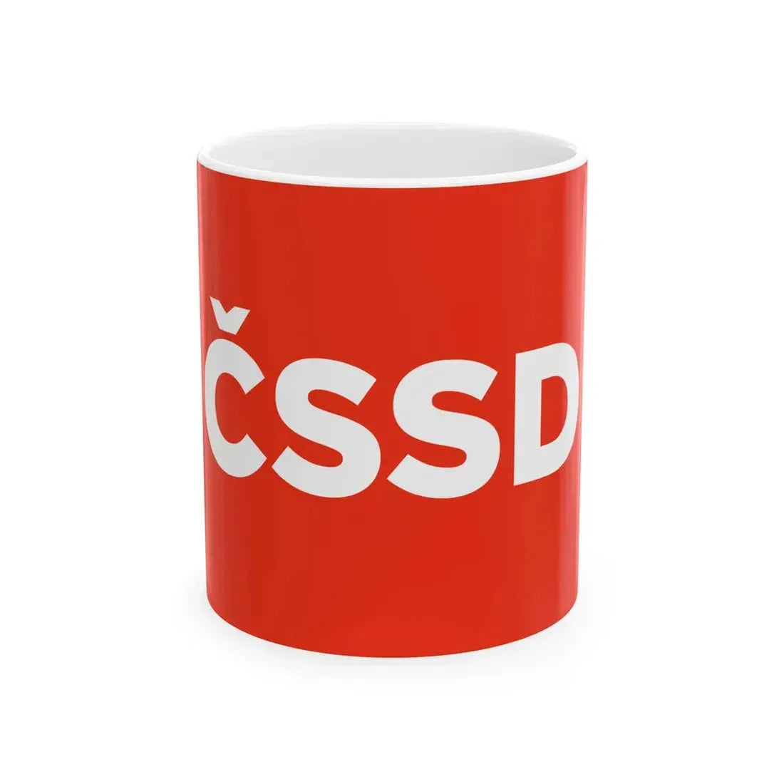 Flag of the Czech Social Democratic Party 2021-2023 (Czech Republic) White Coffee Mug 11oz - Go Mug Yourself