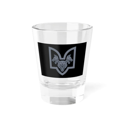 Flag of the Da Vinci Wolves Battalion (Ukraine) Shot Glass 1.5oz 1.5oz - Go Mug Yourself