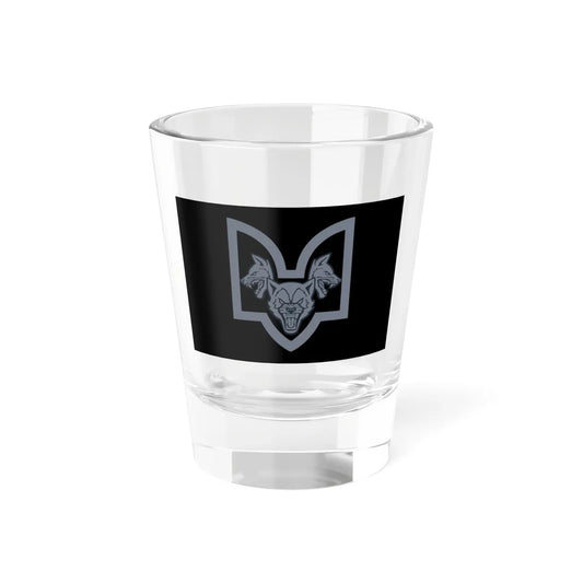 Flag of the Da Vinci Wolves Battalion (Ukraine) Shot Glass 1.5oz 1.5oz - Go Mug Yourself
