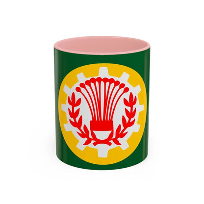 Flag of the Dakahlia Governorate Egypt - Accent Coffee Mug 11oz Pink - Go Mug Yourself