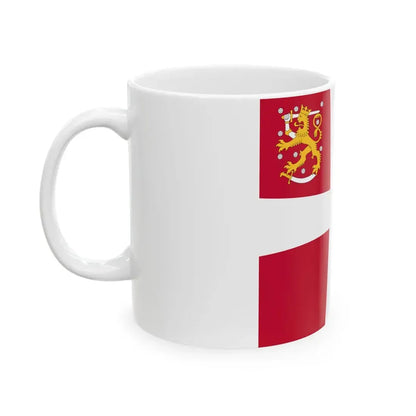 Flag of the Danish volunteers in the Winter War (Denmark) White Coffee Mug - Go Mug Yourself