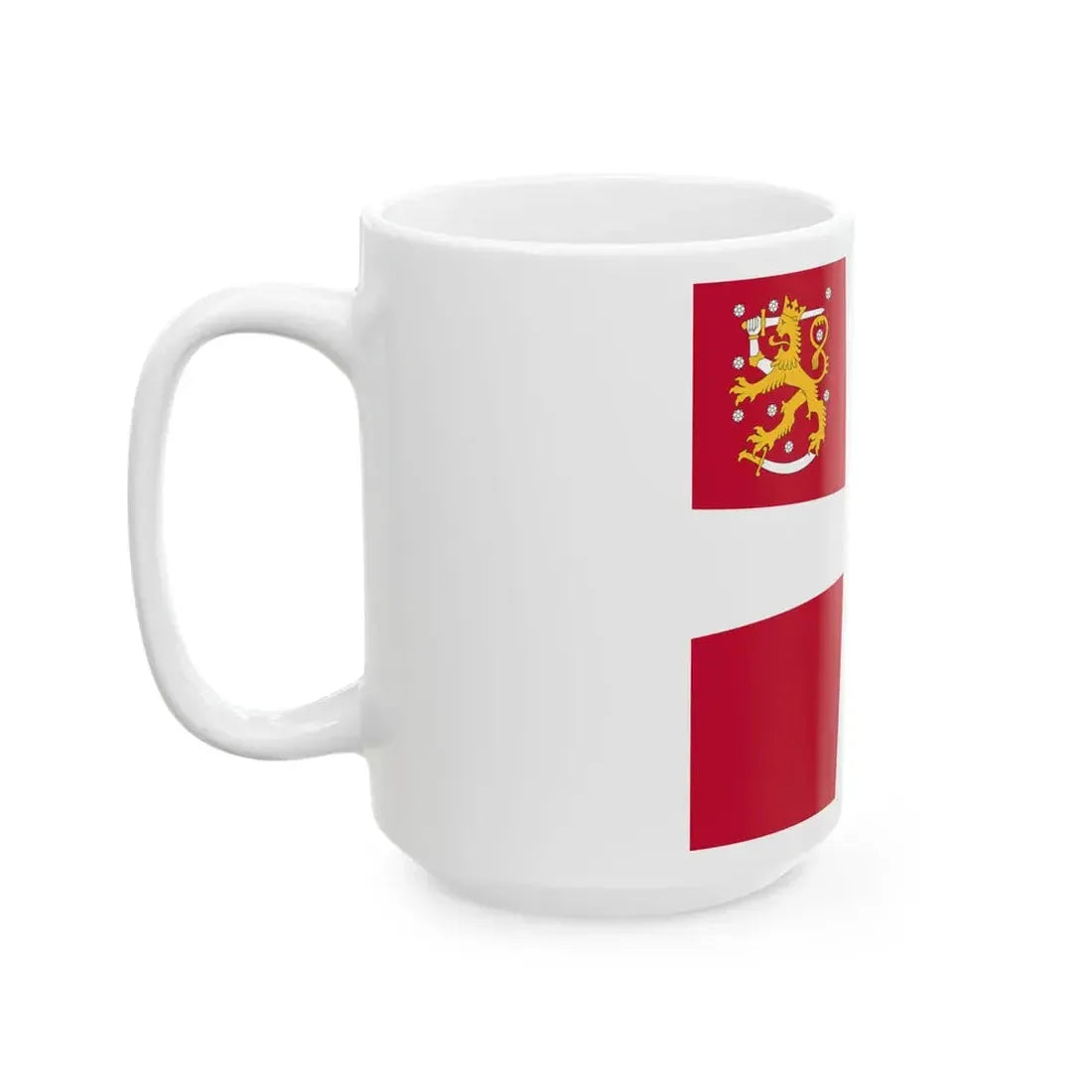 Flag of the Danish volunteers in the Winter War (Denmark) White Coffee Mug - Go Mug Yourself