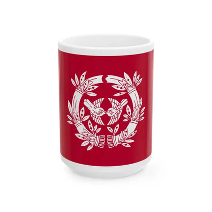 Flag of the Date Lords of Sendai in Mutsu Province A (Japan) White Coffee Mug 15oz - Go Mug Yourself