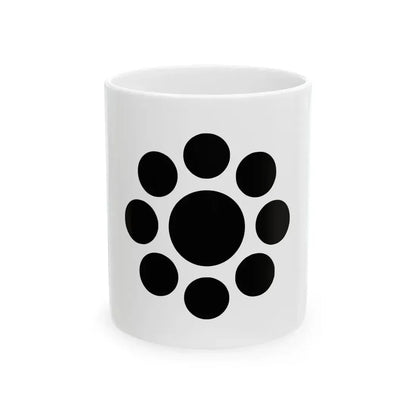 Flag of the Date Lords of Uwajima in Iyo Province C (Japan) White Coffee Mug 11oz - Go Mug Yourself