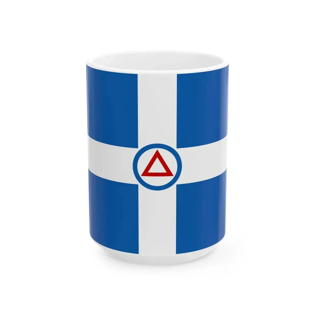 Flag of the Democratic Army of Greece (Greece) White Coffee Mug 15oz - Go Mug Yourself