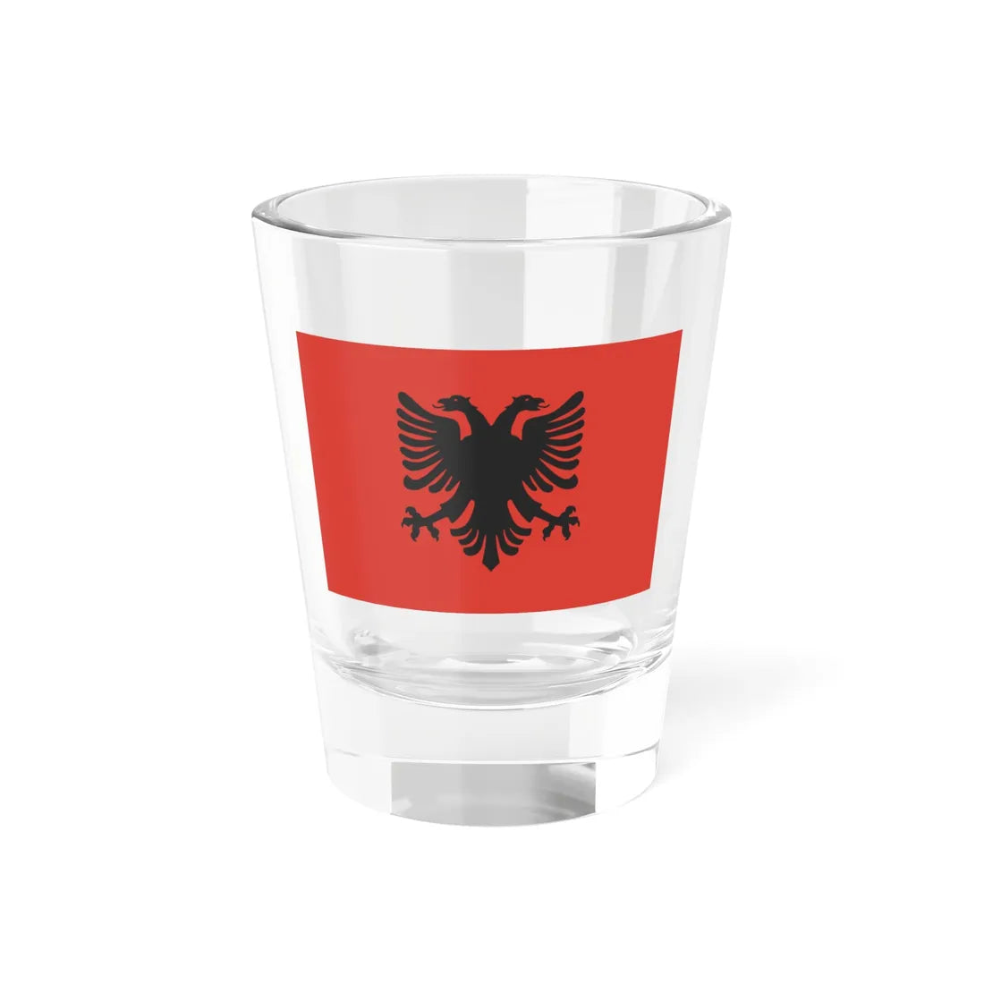 Flag of the Democratic Government of Albania 1944-1946 (Albania) Shot Glass 1.5oz 1.5oz - Go Mug Yourself
