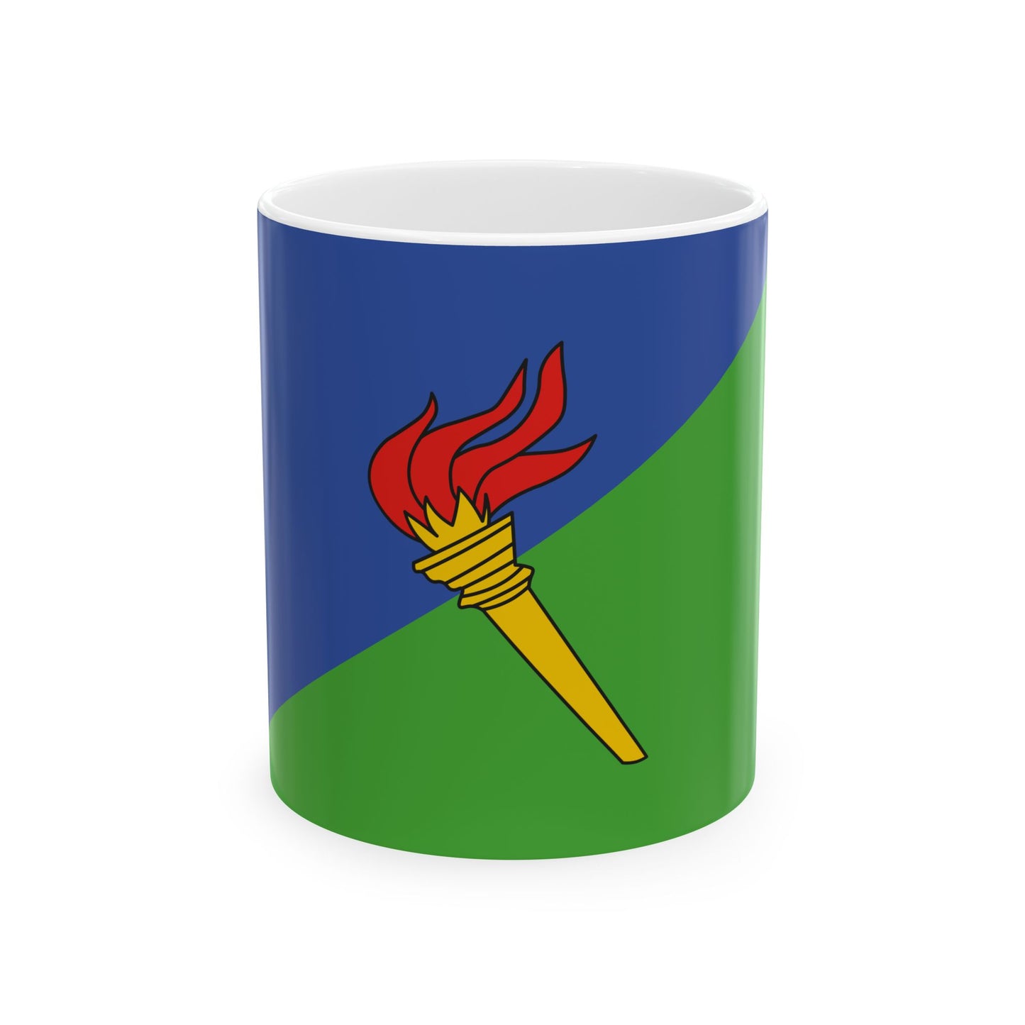 Flag of the Democratic Party of Equatorial Guinea PDGE (Equatorial Guinea) White Coffee Mug-11oz-Go Mug Yourself