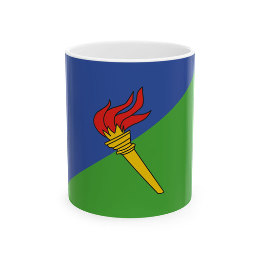 Flag of the Democratic Party of Equatorial Guinea PDGE (Equatorial Guinea) White Coffee Mug-11oz-Go Mug Yourself