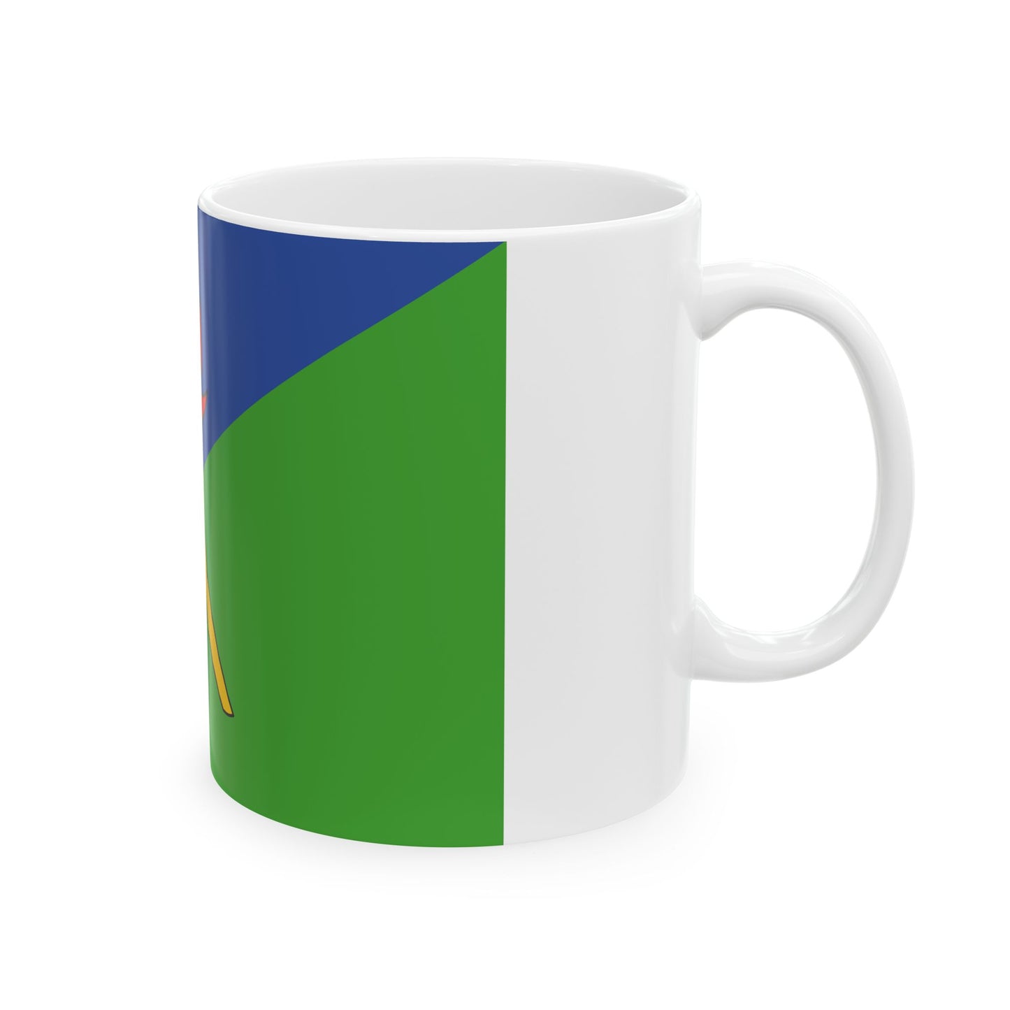 Flag of the Democratic Party of Equatorial Guinea PDGE (Equatorial Guinea) White Coffee Mug-Go Mug Yourself