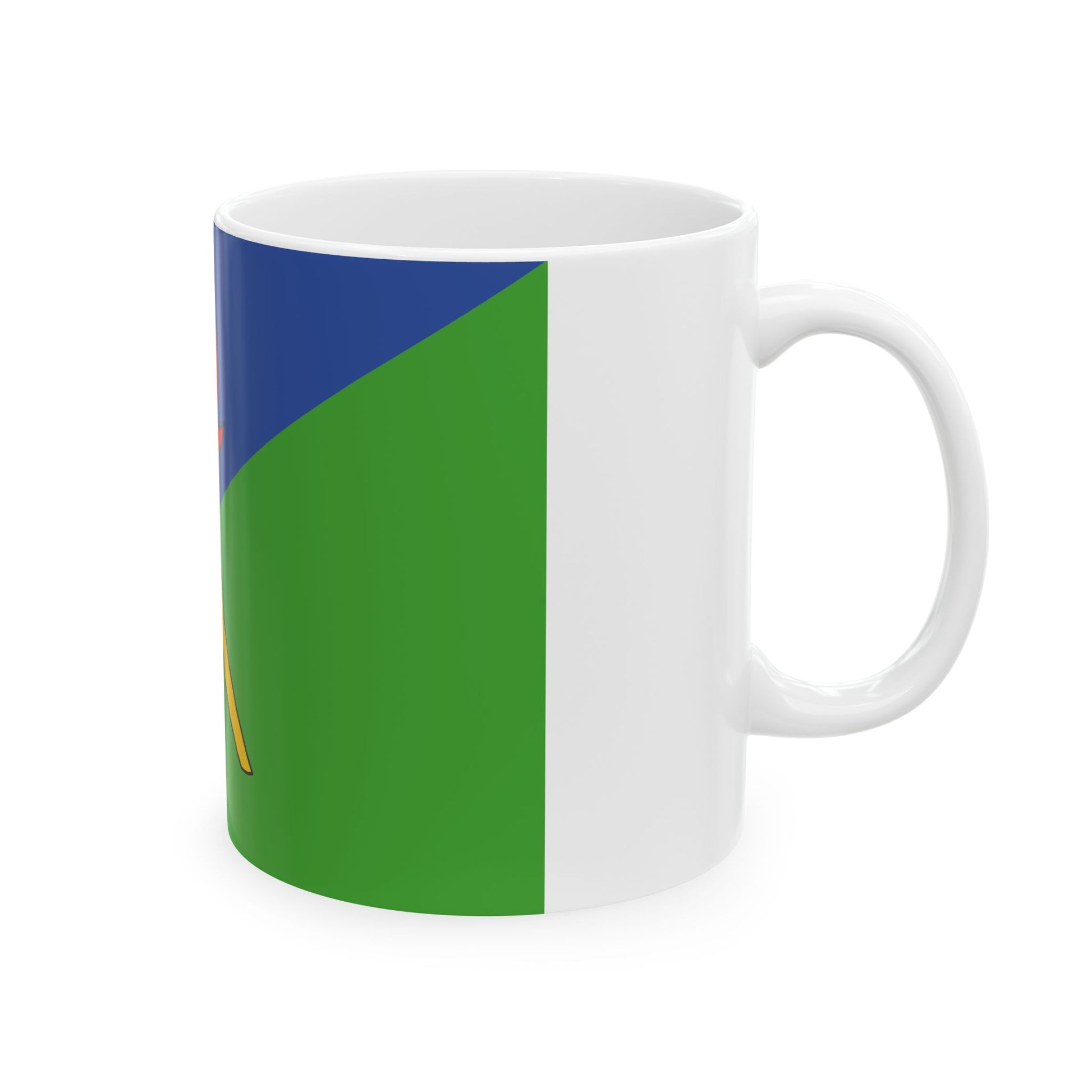 Flag of the Democratic Party of Equatorial Guinea PDGE (Equatorial Guinea) White Coffee Mug-Go Mug Yourself