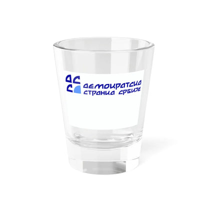 Flag of the Democratic Party of Serbia 1994-2001 (Serbia) Shot Glass 1.5oz 1.5oz - Go Mug Yourself