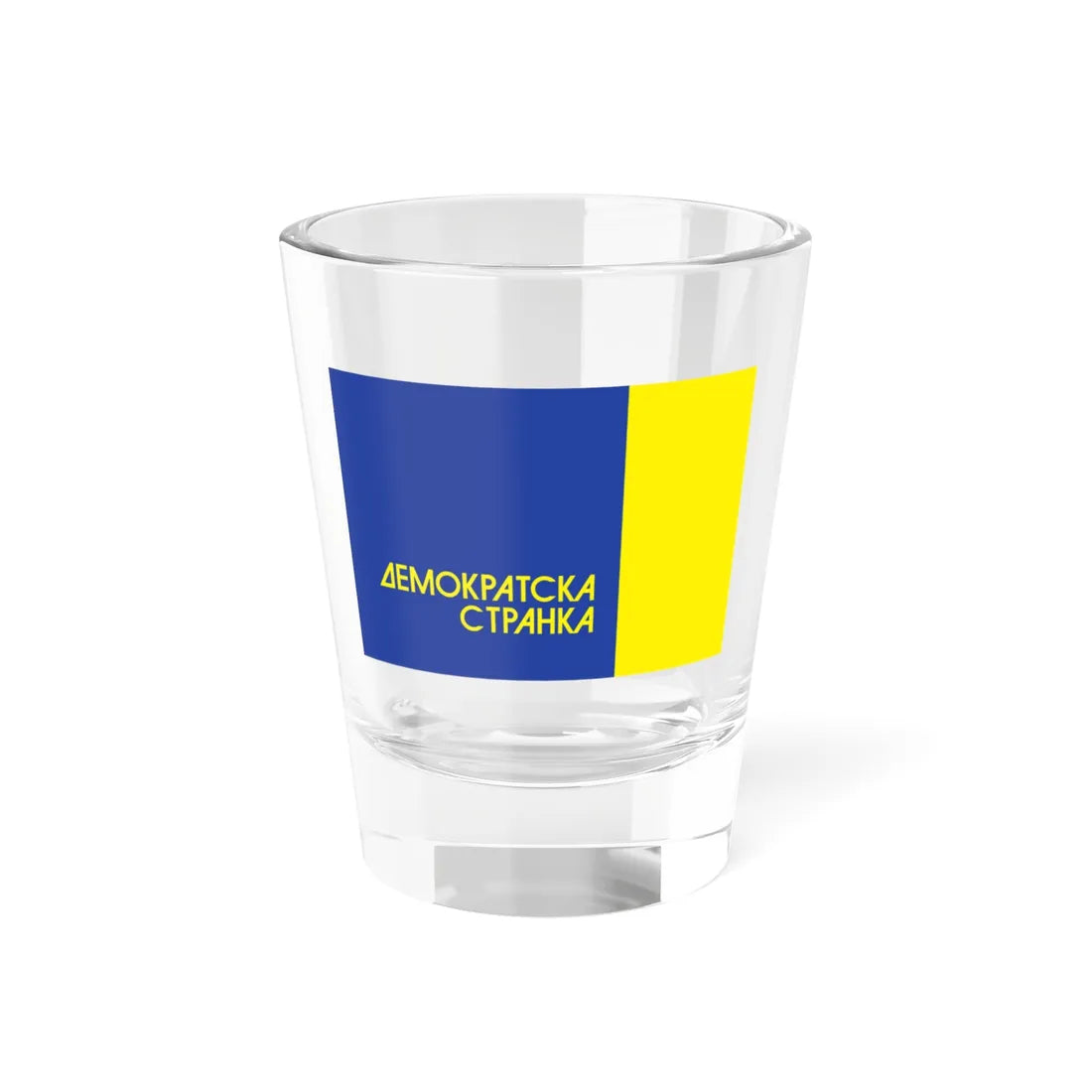 Flag of the Democratic Party Serbia (Serbia) Shot Glass 1.5oz 1.5oz - Go Mug Yourself